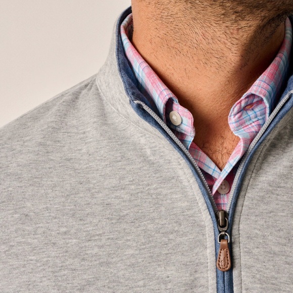 JOHNNIE-O Sully 1/4 Zip Pullover Light Gray Size M - Picture 3 of 13